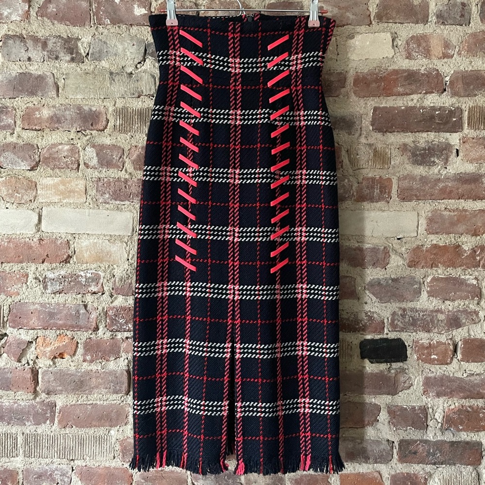Snidel Neon High Waist Plaid Skirt (NWT)